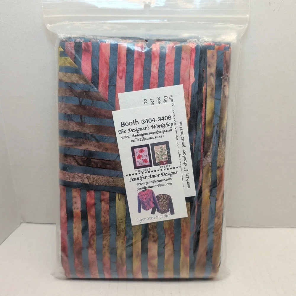 Jennifer Amor Super Stripes Jacket Sewing Pattern 132 Multi-Size XS-XXL Chevron